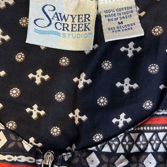 Fox Valley Traders Foulard Print Lounger By Sawyer Creek size M - Picture 11 of 12